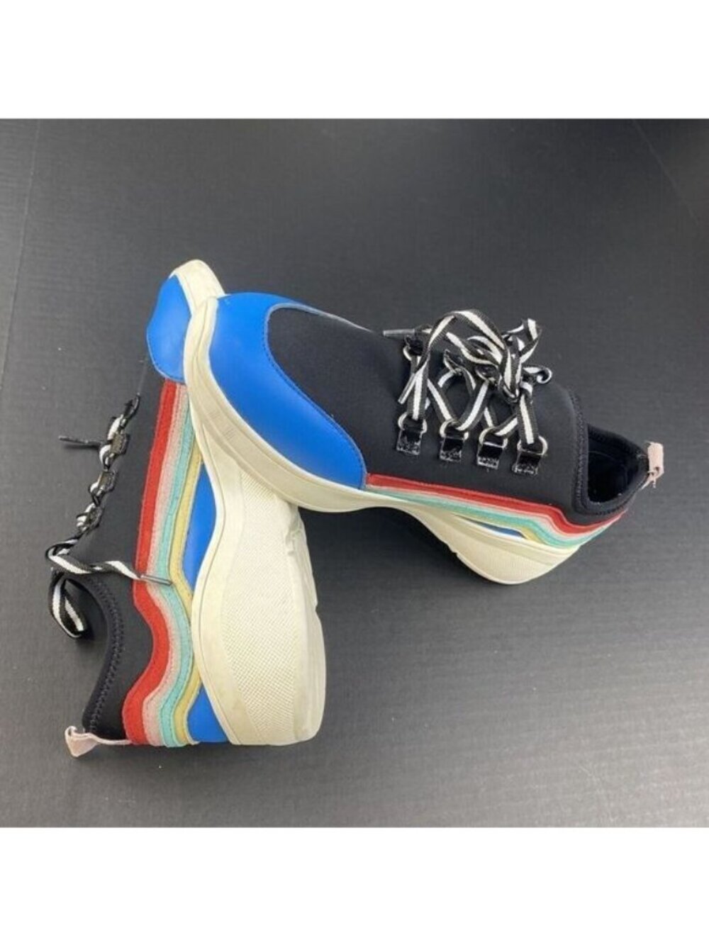 Steve Madden Women’s Multicolored Sneakers 7M Platform Pre Owned Shoes